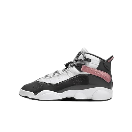 Jordan 6 Rings Big Kids' Shoes (DV3178-101, White/Red Stardust/Vapor Green/Anthracite)