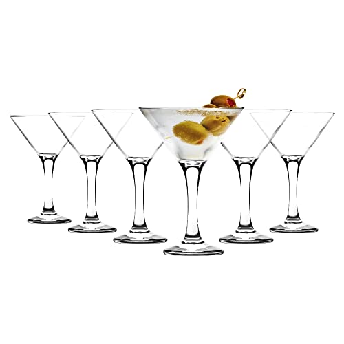 Vidrios de la ensalada de Martini - 175 ml (6 oz) Caja de regalo de 6
