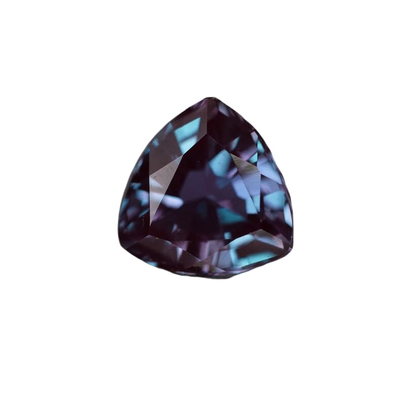 Alexandrite naturelle 5x5mm trillion, une gemme rare et facettée pour joaillerie haut de gamme