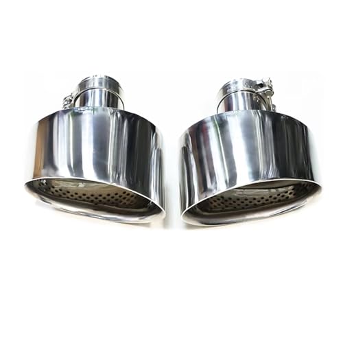 Buse de pot d'échappement ovale en acier look RS pour carrosserie Audi