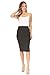 Womens Below the Knee Pencil Skirt for Office Wear - Made in USA, Charcoal, X-Large