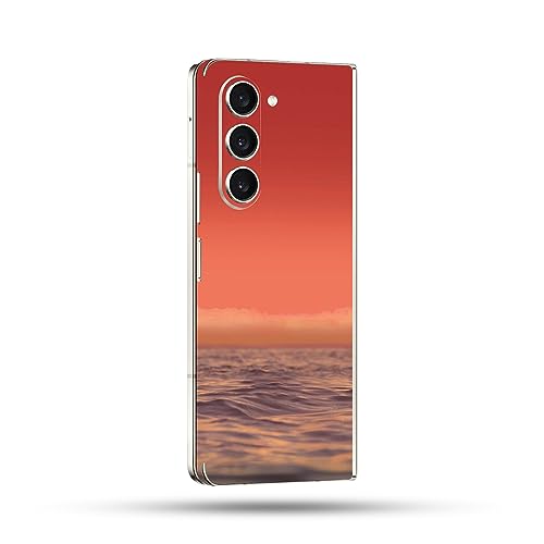 Image of MightySkins Skin Compatible with Samsung Galaxy Z Fold 5 Full Wrap - Red Horizon | Protective, Durable, and Unique Vinyl Decal wrap Cover | Easy to Apply, Remove, and Change Styles | Made in The USA