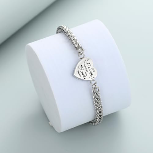 Imrsanl Heart Urn Bracelet for Women Cremation Jewelry for Ashes Bracelet Keepsake Memorial Lockets for Human Ashes4