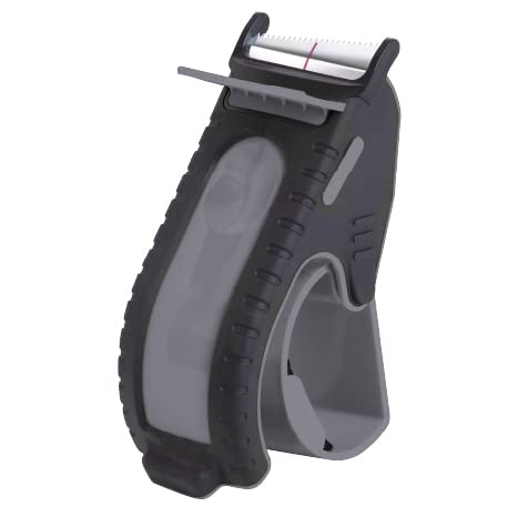 Heavy Duty Shipping Tape Dispenser: TENDO° Premium Line – Reusable, Replaceable, Eco-Friendly 2’’ Master Piece Dispenser for Pros with Patented 10° Sloped Chromium Blades - P-2200 (4th Gen.)_Gray