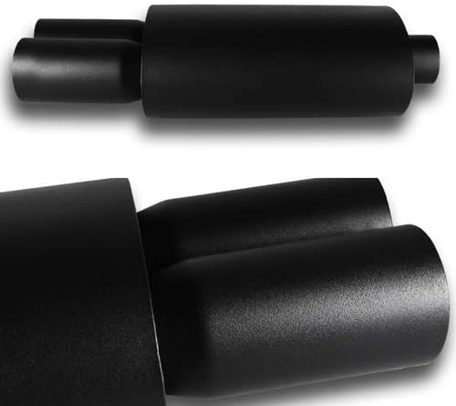 Universal 3" JDM Style Dual Tip Black T-304 Stainless Steel Weld On Exhaust Muffler 2.5" Inlet