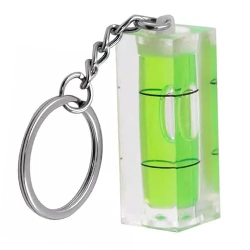 Getdoublerich Mini Règle de Niveau à Bulle Carrée - 4 x 1,5 cm Outil de Nivellement Plastique pour Menuiserie, Photographie & Projets de Bricolage, Fiole Facile à Lire, Vert