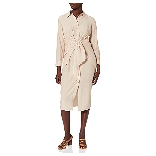 Sisley Dress 49nw5vhs6 Vestido, Beige 3a6, 42 para Mujer