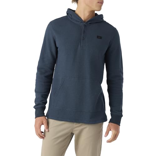 O'NEILL Mens Timberlane Long Sleeve Pullover - Comfortable Thermal Hoodie for Men with Front Pocket,Midnight Navy,XXL