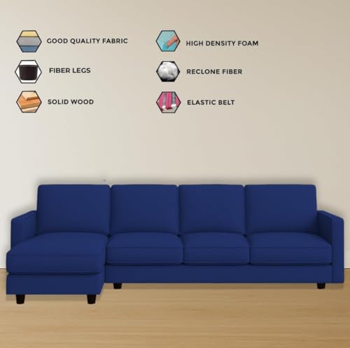Image of The MM Furniture store Premium Fabric Sofa - Sapphire (6 Seater - LHS)