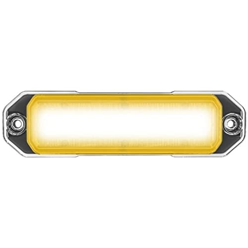 Speedtech Lights Z-6 Tir 18W Led Strobe Light For Police Cars, Construction Trucks, Service Vehicles, Plows, Emergency Vehicles. Surface Mount Grille Flashing Hazard Beacon Light - Amber/Amber #TOP27