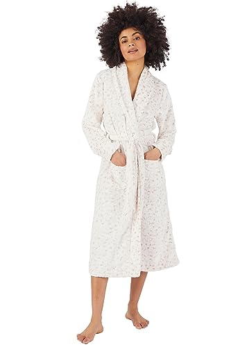 Robe de chambre Thermolactyl femme Damart imprimé blanc taille 38-40 S