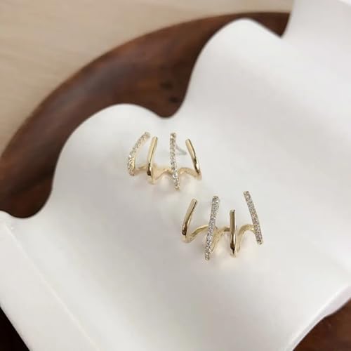 Image of Estailo Fashion Set of 3 Gold-Plated Teardrop Hoop Earrings for Women & Girls | Pearl Beaded Alloy Hoops in Elegant Designs | Stylish Combo for Casual & Special Occasions