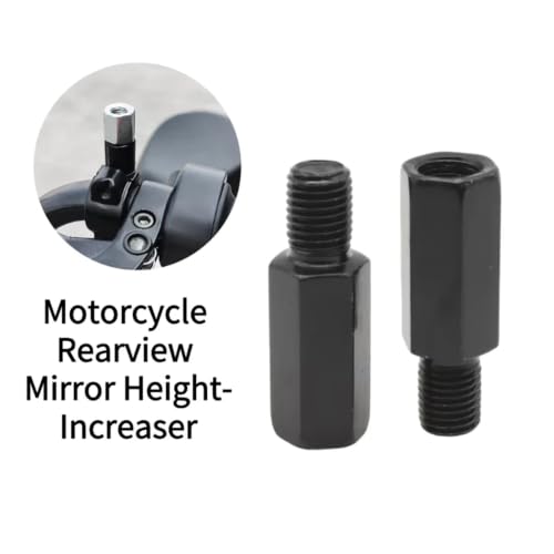 Tornillos de aumento espejo para motocicleta que elevan la altura para evitar puntos ciegos 2