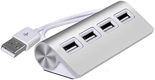 Cateck Premium 4 Port Aluminum USB Hub with 11 inch Shielded Cable for iMac, MacBook Air, MacBook Pro, MacBook, Mac Mini, PCs and Laptops