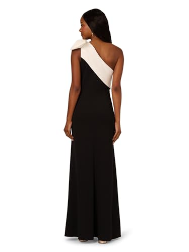 Adrianna Papell Women's Color Block Crepe Bow Gown2