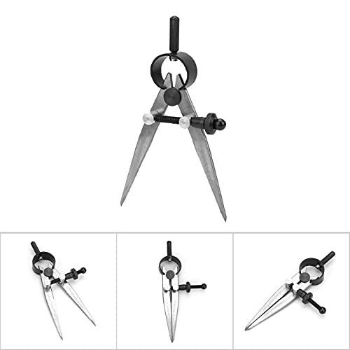 45# Aço Profissional Couro Artesanato Compasso Metal Desenho Compasso com Perna Extinta para Madeira