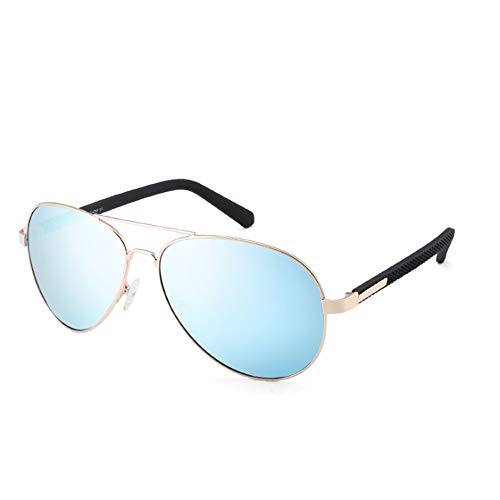 Lunettes de soleil en métal de haute qualité rétro avec grands verres polarisés