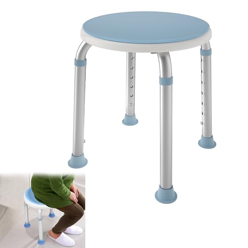 Suusolny 360° Duschstuhl Duschhocker Badhocker Duschstuhl 36-51cm Höhenverstellbar Duschhilfe Duschsitz Badsitz für Alter, Schwangere