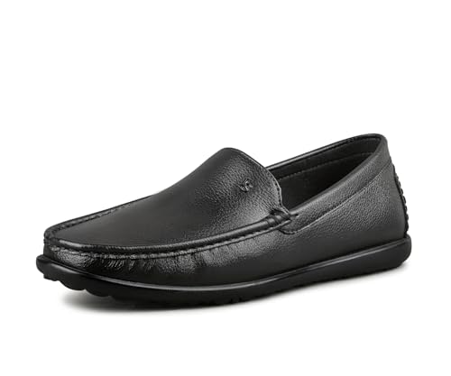 Image of LOUIS STITCH Genuine Leather Formal Shoes for Men | Ultra Lightweight Men's Slip On Solid Formal Loafers | Comfortable for Long Hours | LSPDFLP