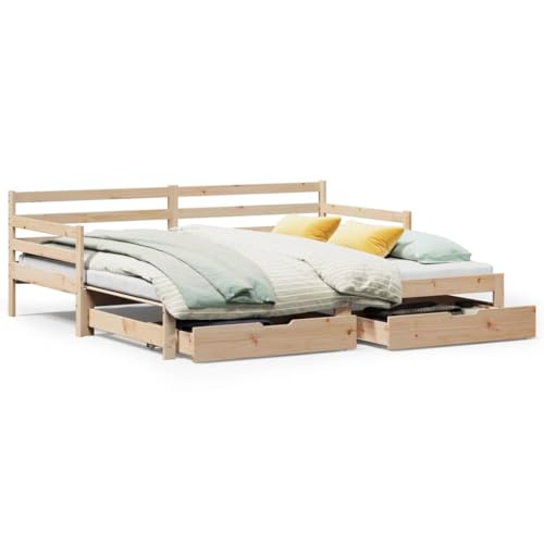 Gecheer Sofá Cama Nido con cajones sin colchón 90x200 cm,Estructura de Cama con Cajones,Somier de Listones con Almacenaje,Cama con Cajones de almacenaje doméstico,CJ-2