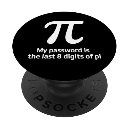 Pi Day Password Funny Math Teacher Joke Geek Science Pi PopSockets Adhesive PopGrip