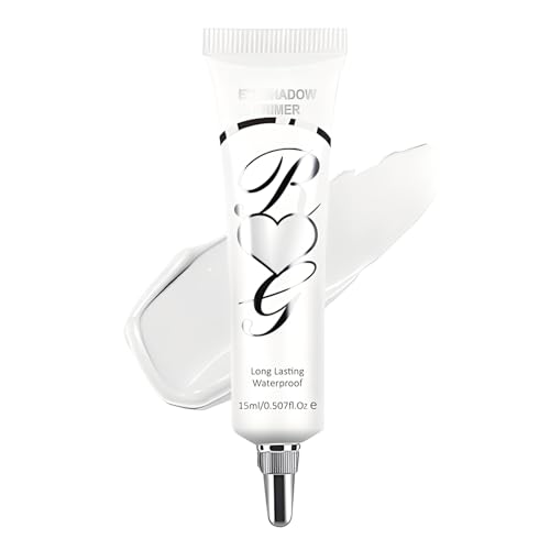 Eyeshadow Primer, Pigment Base Eyeshadow Primer, Ultra-Creamy Eye Base Lightweight Long Lasting Eye Primer, Matte Full Coverage Concealer Makeup for Mature Skin 15ml (1# white)