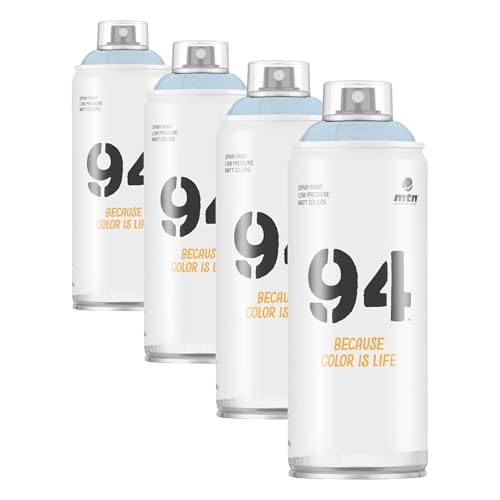 MTN 94 RV-156 Azul Barceloneta spray 400ml pintura acrilica mate Montana Colors lote de 4 2