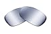 SFx Replacement Sunglass Lenses Compatible for Spy Optic Oasis 57mm (Non-Polarized PC Flash Silver Mirror Black Pair-SFxEdge)