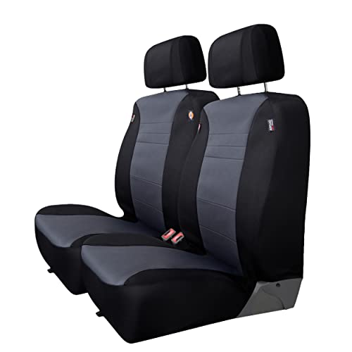 Dickies 2-Piece Aquablock Seat Covers, Water-Resistant Seat Covers for Cars, Trucks, SUVs — Black/Gray - image 1