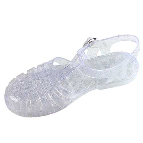 Image of Hee grand Crystal Jelly Heel Sandals for Women Summer Beach Jelly Shoes