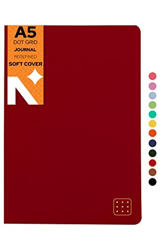 NEORAH - A5 Dotgrid Notebook SOFT COVER | JOURNAL REFILL | Dotted notebook Journal | 110 GSM | 160 pages (Size 21 cm x 14.8 cm) notebook, Planner Journaling Writing Note Taking Diary, Travellers