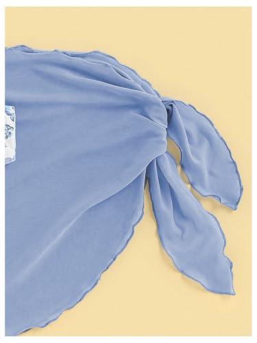 SHENHE Women's 3 Piece Floral Bikini Set with Wrap Coverup Halter Triangle Swimsuits4