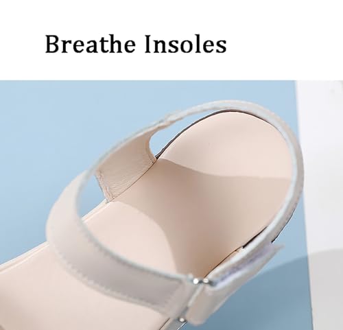 Women's Leather Wedge Sandals with Hook-Ring, Ankle Strap Walking Sandal, Summer Casual Sandals3