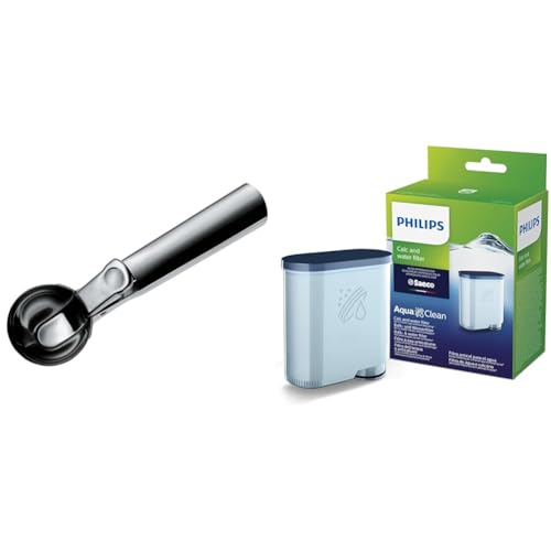 WMF Gourmet Eisportionierer 18 cm, Eislöffel mit Auswerfer & Philips AquaClean Kalk- und Wasserfilter für Espressomaschine