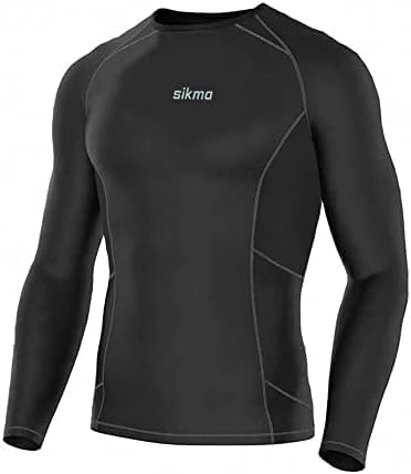 Sikma Men's & Boys' Compression Full Sleeve Base Layer Skin Fit Thermal Under Shirt for Gym, Running & Fitness