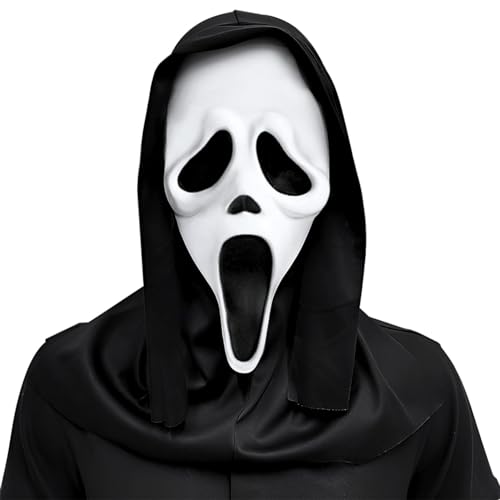 Couvre-chef hurlant d'Halloween Crethinkaty masque terrifiant