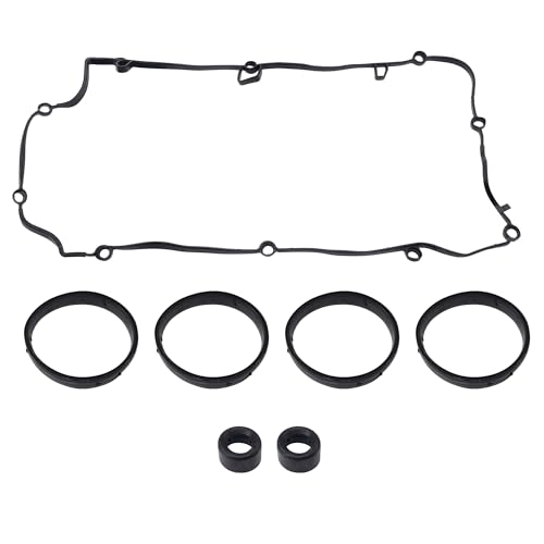 Image of HiSport Engine Valve Cover Gasket Set - Compatible with BMW 120i 2016 118i 2012-2015 Mini Cooper Countryman 2011-2016 Mini Cooper Paceman 2013-2016 Mini Cooper 2011-2015 1.6L - Replace 11127582400