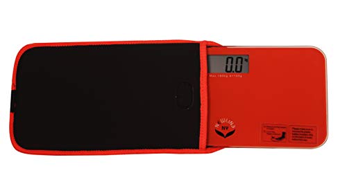 Newlineny Red-Orange Mini Bathroom Scale + Travel Slip Case Sbb0720M-Nyro + Ny-Mss101-Bro #TOP3