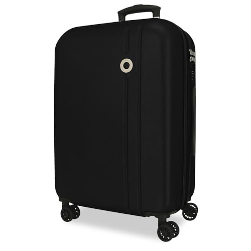 Valise moyenne Roll Road Menorca rigide en ABS noir extensible 56L