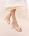 MUCCCUTE Women's Bow Knot Heeled Sandals Ankle Buckle Strap Chunky Heeled Open-toe Comfortable Wedding Party Fashion Heeled