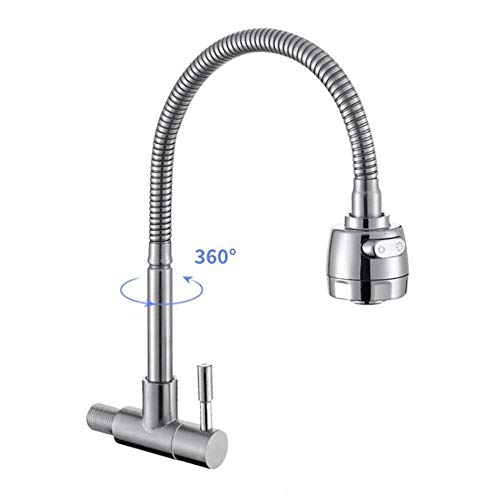 Robinet mural premium en acier inoxydable 304 brossé finition mate - 4