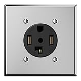 ELEGRP 30 Amps 125/250V Dryer Outlet, NEMA 14-30R Flush Mounting Power Outlet UL Listed, Straight Blade Heavy...
