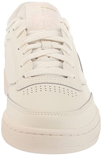 Image of Reebok Women's Club C 85 Vintage Sneaker, Chalk /Porcelain Pink, 8.5