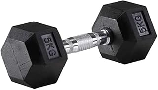 NTEK Hex Dumbbells, Rubber Encased Weights Dumbbells Set, Home Fitness Training Dumbells weights Set of different weights for Exercise Body Strength Lifting Equipment