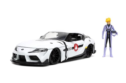 Jada Robotech 1:24 Toyota Supra Die-cast con Figura Roy Focker miniatura 2