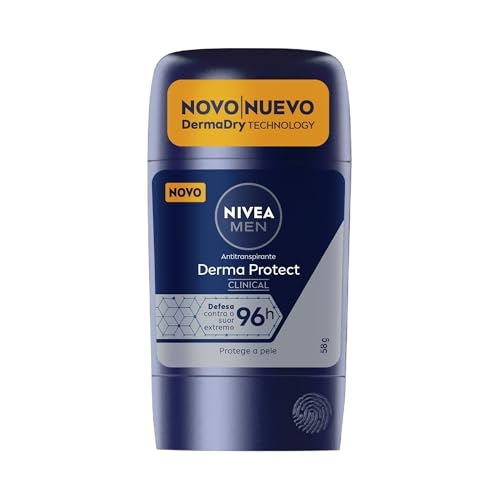 NIVEA MEN Desodorante Antitranspirante Stick Derma Protect Clinical 58g, Defesa Intensa 96...