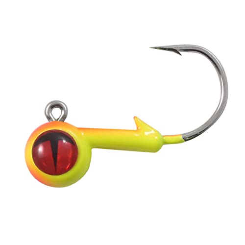 Northland Fishing Tackle Freshwater Tungsten Short Shank Fishing Jig for Bass, Walleye, Trout, and Many Others, Sunrise, 1/8 Oz 1/0 Hook, 2/Card