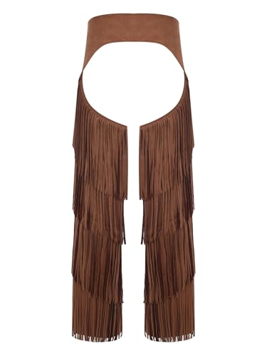 Pantalon franges haute taille style chaps pour soirée - 4