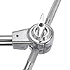 CDZHLTG Cymbal Stand Straight & Boom Cymbal Boom Stand Adjustable Height 23.6-45.27 Combo Double Braced Legs with Rubber Feet, Silver #4