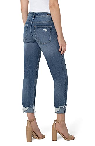 Liverpool Womens Marley Girlfriend Cuffed Jeans Pants, Amston, 10 #TOP2